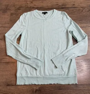 EUC Womens J Crew 100% mernio wool sweater soft mint green size S thumbnail 1