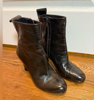Zara Dark Brown Ankle Boots size 38 thumbnail 1