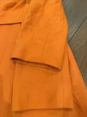 Skirtin Around Orange Horsebit Coat Geometric Lined Jacket Size Small? - C54-115 thumbnail 9