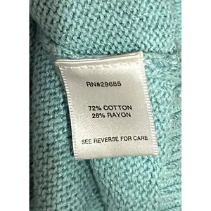 Pendleton Women's Large Blue Short Sleeve Sweater Lightweight‎ Cotton Knit Top thumbnail 5