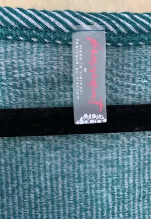Free People Movement green striped soft top thumbnail 5