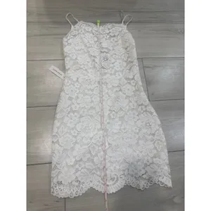 For Love & Lemons White Lace Mini Dress Spaghetti Strap Deep V Back XS NWT thumbnail 5