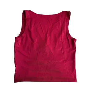 Cider Women's‎ Size S Lace Tank Top Burgundy Red Plunge Neck Y2K Euro Crop thumbnail 4