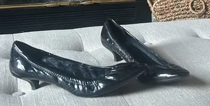 NEW‎ PRADA Black Patent Leather Ballet Pumps Size 39 thumbnail 1