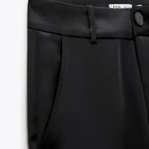 ZARA Satin Cargo Pants Black thumbnail 3