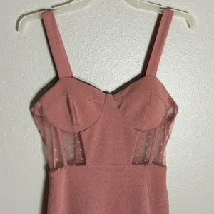 Hautes Nites Women Long Party Pink Dress size‎ 1 thumbnail 5