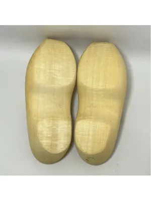 Dutch Holland Handmade Traditional Plain Solid Wood Wooden Clog Shoes Size 39 thumbnail 8