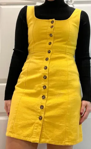 Tilly's  Yellow Button Down Dress thumbnail 1