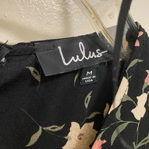 Lulus Women’s Sleeveless Tank Jumpsuit M Medium Black Print Floral Chest 38” thumbnail 4