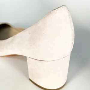 Marc Fisher Wiley Pink Suede Leather Block Kitten Pumps Heels Shoe 9 Women NWOT thumbnail 9