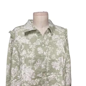 Roller Rabbit‎ Caxias Darya Dress Sage Green White Floral Size Large thumbnail 4