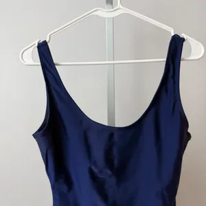 American Apparel Spandex Y2K Sporty Chic Clean High Cut Bodysuit M Navy Blue thumbnail 2