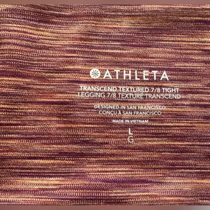 Athleta Transcend Textured Leggings Women's Textured 7/8 Rust Workout Large‎ thumbnail 4