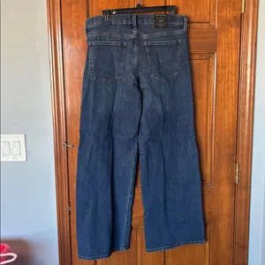 Banana Republic Dark Blue Wide-Leg Jeans Size 30 thumbnail 3