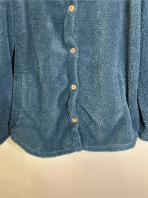 Fuzzy Women's Hooded Fleece Hoodie Blue Size XL thumbnail 2