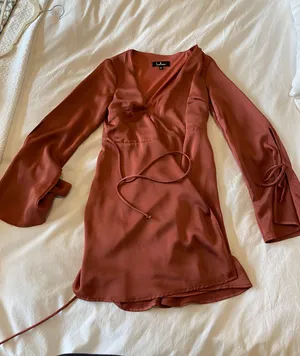 Wrap Satin Dress thumbnail 1