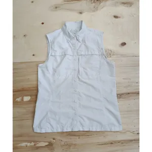L.L.Bean Women's White Sleeveless Hiking Outdoor Shirt Top S Small Vented Excell thumbnail 2