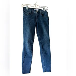 FRAME Denim Womens Jeans Dark Wash Stretch Skinny Designer Los Angeles Size 25 thumbnail 2
