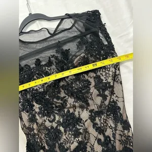Aspeed Lace Formal Beaded Long Tulle Dress Size S thumbnail 5