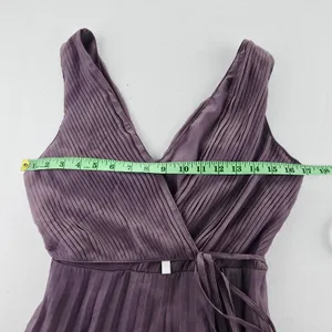 ASOS NWT Lavender Maxi Dress Pleated V Neck Sleeveless Tie‎ Waist Size 2 thumbnail 7