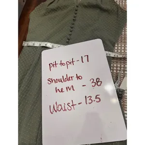 Gal Meets Glam Sage Green Lattice Swiss Dot Halter Fit & Flare Dress Size 0 thumbnail 6