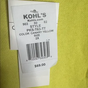 NWT PSK Collective Canary Yellow Sweatshirt & Joggers Set Size 2X | Athleisure thumbnail 5