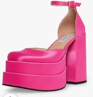 Steve Madden Pink Satin Heels thumbnail 1