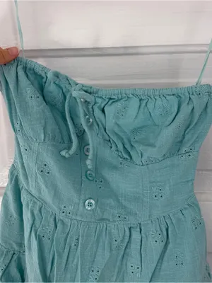 O'Neill Aqua Eyelet Tiered Strapless Sundress thumbnail 2