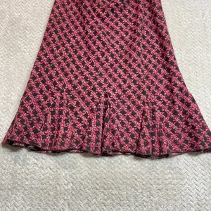 NYCC Y2K Vintage Pink Brown Elastic‎ Waist A-Line Gored Hem Midi Skirt Medium thumbnail 3