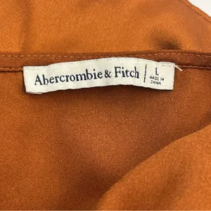 Abercrombie‎ & Fitch Satin Tie-Front Camisole Brown Womens Size Large Y2K *FLAWS thumbnail 14