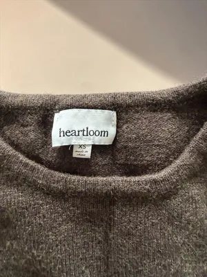 Heartloom Marisa Tie-Front Cropped Knit Sweater in‎ Cocoa - XS thumbnail 3