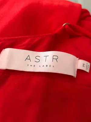 ASTR the Label red chiffon overlay ruffle front maxi dress. Medium thumbnail 7