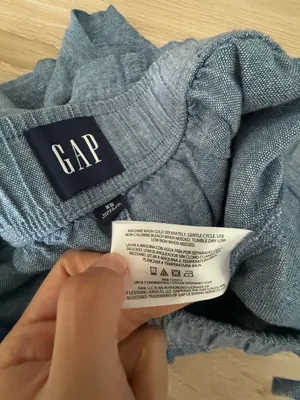 Gap XS Linen Chambray Shorts Elastic Waist Summer Beach Nautical thumbnail 3