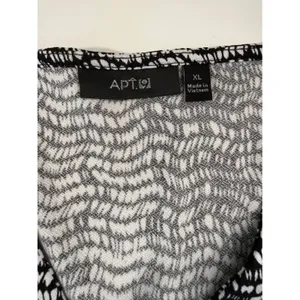 Apt. 9 Faux Wrap Dress Black White‎ Abstract Geometric V-Neck XL Officewear thumbnail 5