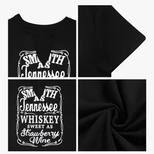 Zeagoo Smooth As Tennessee Whiskey Keyhole Sexy VNeck Country Music Graphic Tee thumbnail 2