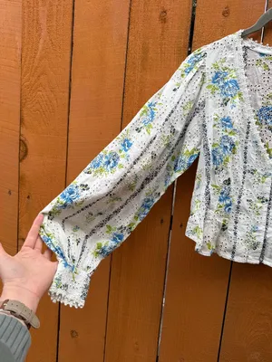 Free People Blossom Floral Eyelet Blouse thumbnail 5
