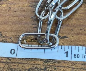 Layered Paperclip Lock Necklace Silver thumbnail 5