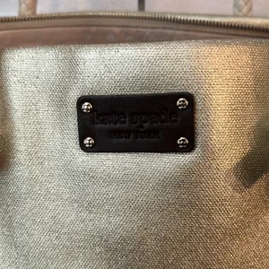 Kate Spade Boat Tie Gold Metallic Tote thumbnail 5