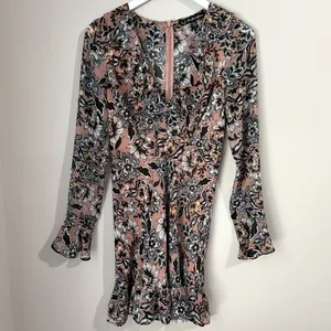 For Love & Lemons Gracie Floral Dress Women's‎ Small Long Sleeve Ruffle V-Neck thumbnail 3