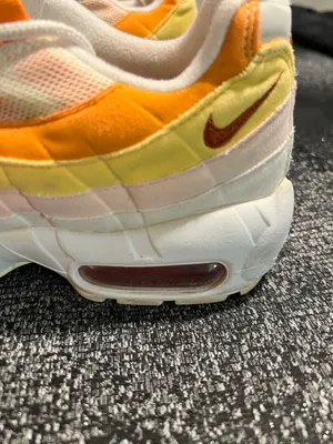 Womens 6.5 Nike Air Max 95 Forward Orange/White/Yellow Gradient Sneakers thumbnail 5