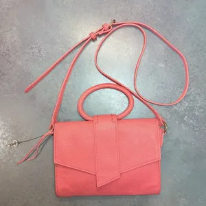 Universal Threads Ring Handle Envelope Convertible Crossbody | Coral Pink NWOT thumbnail 6