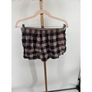 PINK Victoria's Secret Plaid Pajama Shorts Elastic Waist Small thumbnail 3