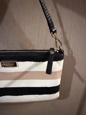 kate spade Striped Shoulder Bag in Black, Cream & Tan thumbnail 7