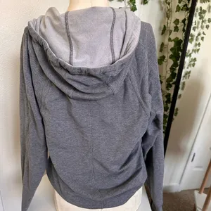 Athleta women’s grey hoodie full zip up small sporty casual athletic neutral thumbnail 5