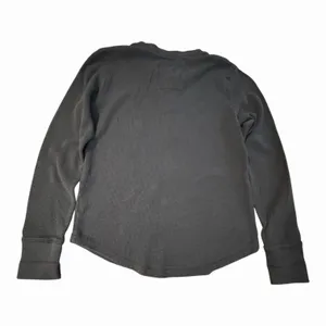 Pact Thermal Waffle‎ Knit Henley Shirt Small Charcoal Gray Organic Cotton #H12-2 thumbnail 5