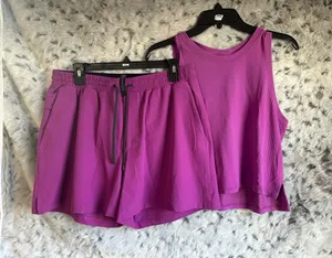 167. Lululemon sz large/xlarge 2 pc set pool shorts w matching top thumbnail 1