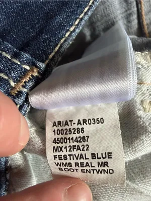 Ariat REAL denim Classic Women's Dark Blue bootcut Jeans Size 33s thumbnail 4