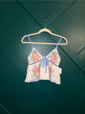 Altar'd State Lila Floral Babydoll Tank Coquette Romantic Boho Y2K Fairycore thumbnail 2