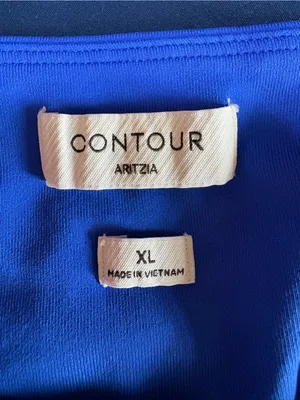 Aritzia Original Contour Headway Square Neck Bodysuit long sleeve Blue XL thumbnail 2
