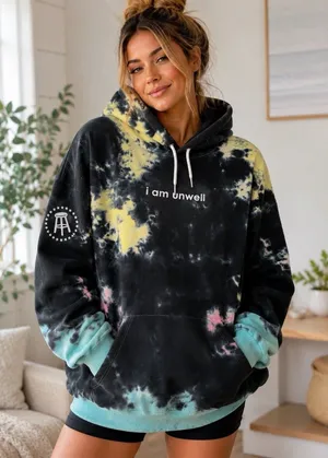 Call Her Daddy I Am Unwell Tie-Die Hoodie Barstool Size XXLarge thumbnail 1